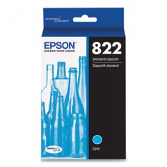 Epson T822220-S (T822) DURABrite Ultra Ink, 240 Page-Yield, Cyan