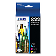 Epson T822120-BCS (T822) DURABrite Ultra Ink, 350/240 Page-Yield, Black/Cyan/Magenta/Yellow