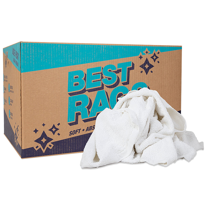 W50fb Bath Towel Size Terry Wipers White 25lb Box (N-W50FB-25)
