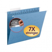 Smead TUFF Hanging Folders with Easy Slide Tab, Letter Size, 1/3-Cut Tabs, Blue, 18/Box (64041)