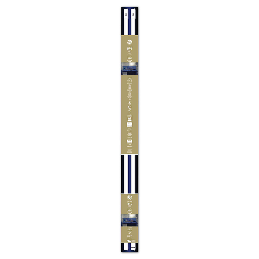 GE 48" T8/T12, 40 W, T8 Tube, 15 W, Bright White, 6/Carton (GEL37167)
