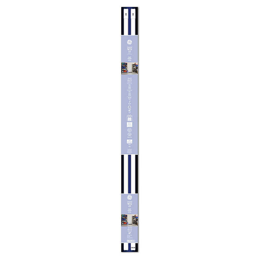 GE 48" T8/T12, 40 W, T8 Tube, 15 W, Cool White, 6/Carton (GEL37168)