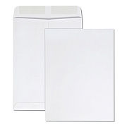 Quality Park Catalog Envelope, 28 lb Bond Weight Kraft, #10 1/2, Square Flap, Gummed Closure, 9 x 12, White, 100/Box (QUA41413)
