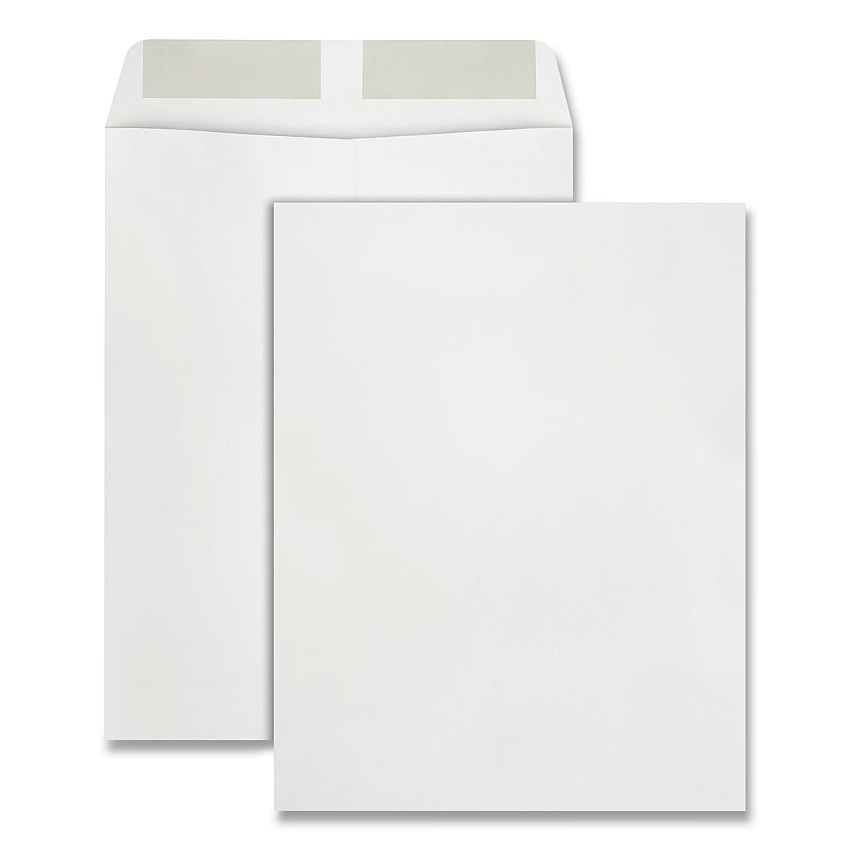 Quality Park Catalog Envelope, 28 lb Bond Weight Paper, #13 1/2, Square Flap, Gummed Closure, 10 x 13, White, 250/Box (QUA41689)