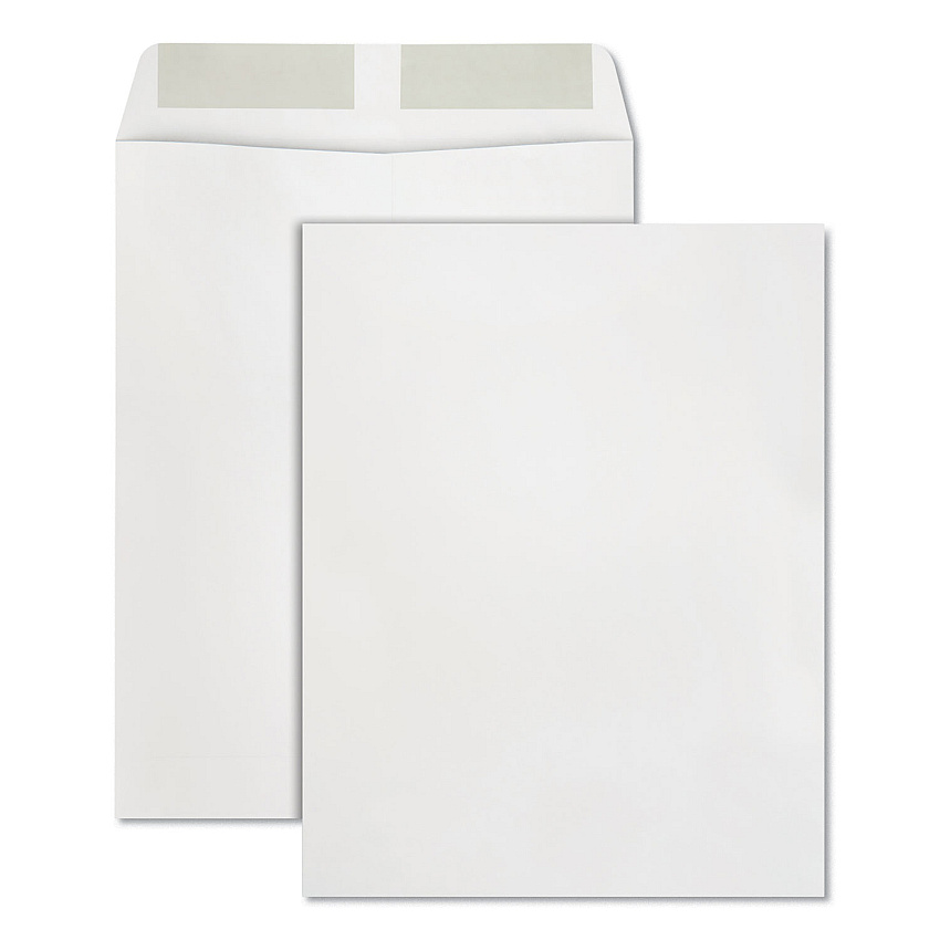 Quality Park Catalog Envelope, 24 lb Bond Weight Paper, #13 1/2, Square Flap, Gummed Closure, 10 x 13, White, 250/Box (QUA41688)