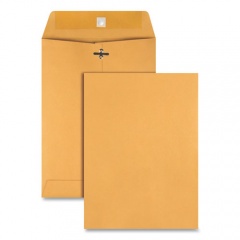 Quality Park Clasp Envelope, 28 lb Bond Weight Kraft, #75, Square Flap, Clasp/Gummed Closure, 7.5 x 10.5, Brown Kraft, 100/Box (37875)