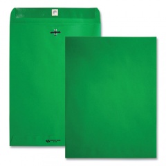 Quality Park Clasp Envelope, 28 lb Bond Weight Paper, #90, Square Flap, Clasp/Gummed Closure, 9 x 12, Green, 10/Pack (38735)