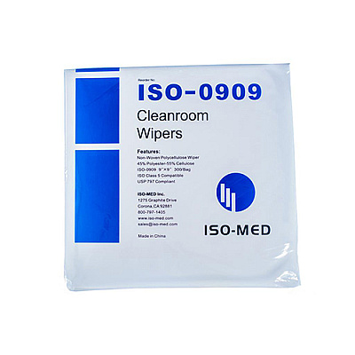 Cleanroom Wipe 9x9 Non-woven Polycel Wiper 50 Poly 50, Bag Of 300 (ISO-0909)