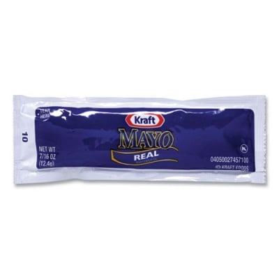 Kraft Mayo Real Mayonnaise, 0.44 oz Packet, 200/Box, Delivered in 1-4 Business Days (22001118)