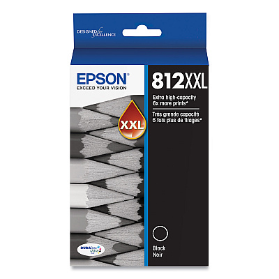 Epson T812XXL120-S (T812XXL) DURABrite Ultra Extra High-Yield Ink, 2,200 Page-Yield, Black