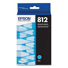 Epson T812220-S (T812) DURABrite Ultra Ink, 300 Page-Yield, Cyan