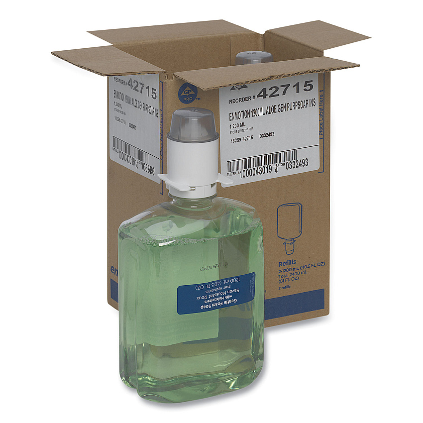 Georgia Pacific Professional GP enMotion Automated Touchless Foam Soap Refill, Tranquil Aloe Scent, 1,200 mL, 2/Carton (GPC42715)