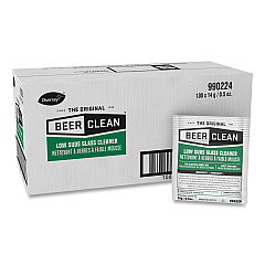 Diversey Beer Clean Glass Cleaner, Powder, 0.5 oz Packet, 100/Carton (DVO990224)