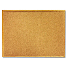AbilityOne 7195012354161, SKILCRAFT Cork Board, 36 x 24, Tan Surface, Oak Wood Frame