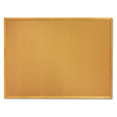 AbilityOne 7195012354161 SKILCRAFT Quartet Cork Board, 36 x 24, Natural Surface, Oak Wood Frame