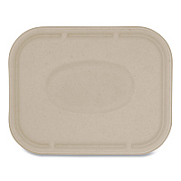 World Centric Fiber Lids for Fiber Containers, 7.8 x 10.1 x 0.5, Natural, Paper, 400/Carton (WORTRLSC10LF)
