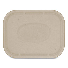 World Centric Fiber Lids for Fiber Containers, 7.8 x 10.1 x 0.5, Natural, Paper, 400/Carton (WORTRLSC10LF)