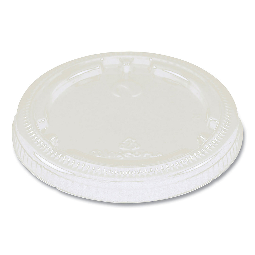 World Centric PLA Lids for Fiber Cups, 3.1" Diameter x 0.4"h, Clear, Plastic, 1,000/Carton (WORCPLCS9F)