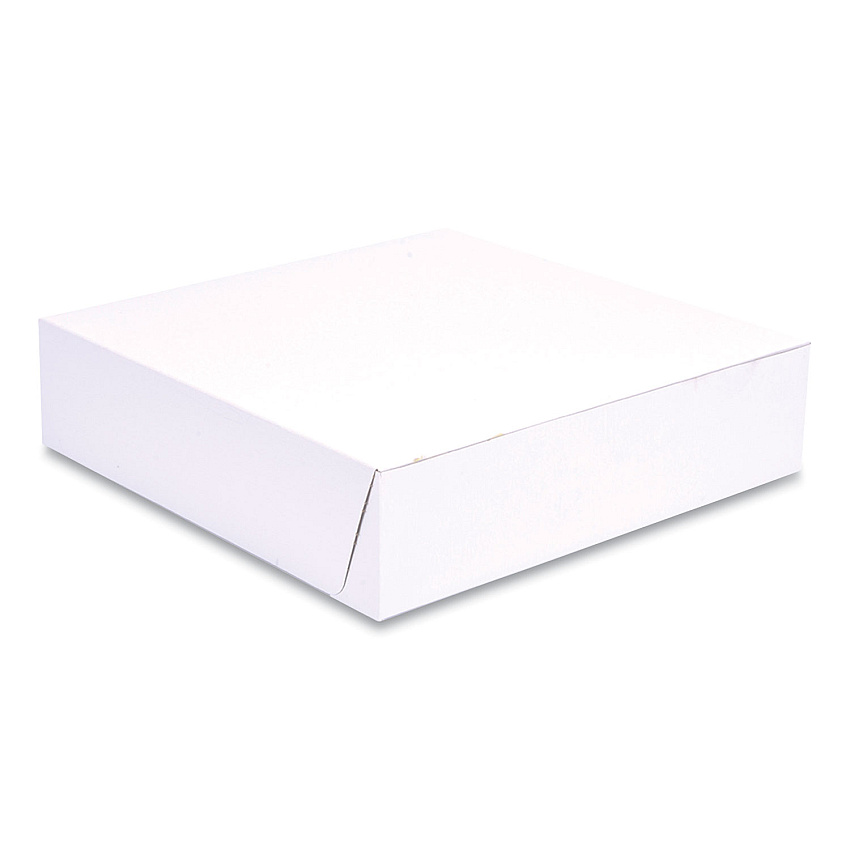 SCT White One-Piece Non-Window Bakery Boxes, 10 x 10 x 2.5, White, Paper, 250/Bundle (SCH1569)