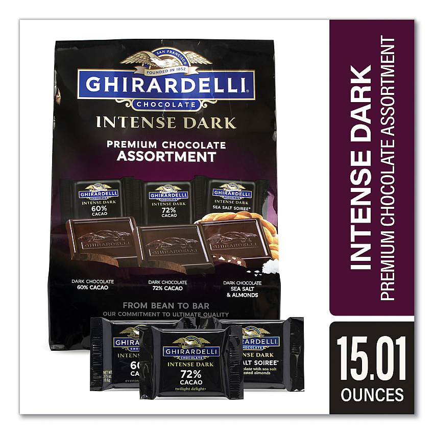 Ghirardelli Intense Dark Chocolate Premium Collection, 15.01 oz Bag (GRR22001102)