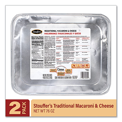 Stouffer's Traditional Baked Macaroni and Cheese, 76 oz Tray, 2/Pack (GRR60300014)