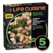 Life Cuisine Meatless Lifestyle Vermont White Cheddar Mac and Broccoli Bowl, 11 oz Bowl, 5/Pack, Delivered in 1-4 Business Days (60390202)