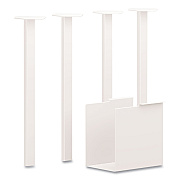 HON Coze Writing Desk Post Legs with U-Storage Compartment, 5.75" x 28", Designer White, 4 Legs/Set (HONHLCPL29USPJW)