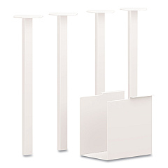 HON Coze Writing Desk Post Legs with U-Storage Compartment, 5.75" x 28", Designer White, 4 Legs/Set (HONHLCPL29USPJW)