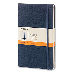 Moleskine Classic Collection Hard Cover Notebook, 1-Subject, Dotted Rule, Sapphire Blue Cover, (240) 8.25 x 5 Sheets (HBG893601)