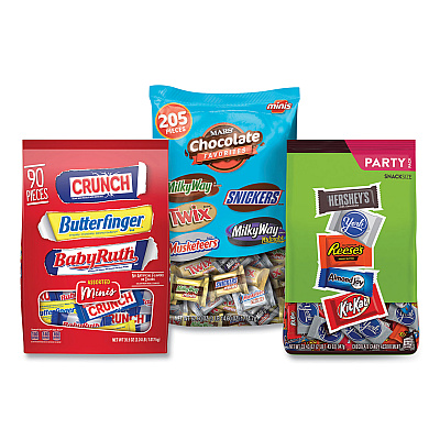 National Brand All Time Favorites Minis Mix, Hersheys/Mars/Nestle, 3 Bags, 8.84 lbs Total/Carton (GRR600B0005)