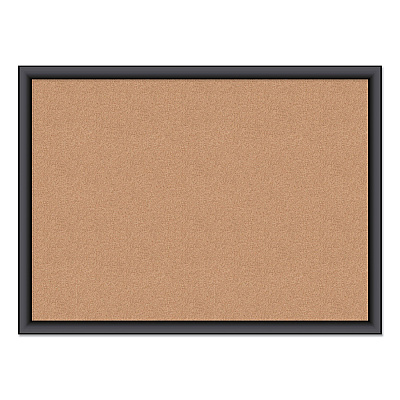U Brands Cork Bulletin Board, 23 x 17, Tan Surface, Black Frame (UBR026U0001)