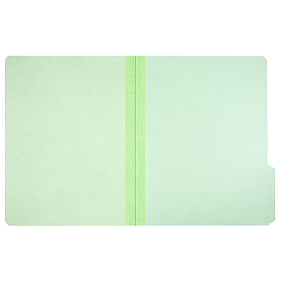 AbilityOne 7530002868570, SKILCRAFT Pressboard File Folder, 1/3-Cut Tabs: Assorted, Letter Size, 1" Expansion, Light Green, 100/Box