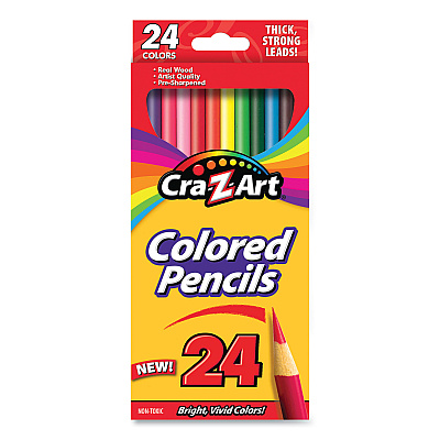 Cra-Z-Art Colored Pencils, 24 Assorted Lead and Barrel Colors, 24/Pack (CZA1040348)