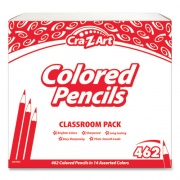 Cra-Z-Art Colored Pencils Classpack, 14 Assorted Lead/Barrel Colors, 14 Pencils/Set, 33 Sets/Carton (740021)