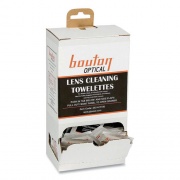 Bouton Optical Lens Cleaning Towelettes, Individually Wrapped in Dispenser Box, 100/Box (252LCT100)