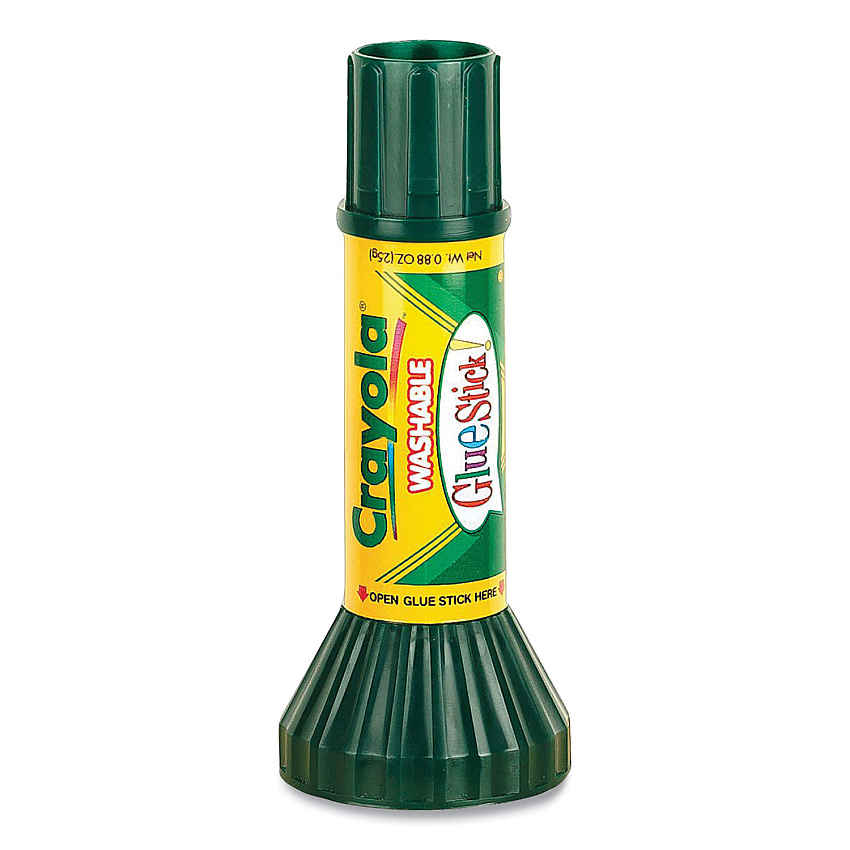 Crayola Washable Glue Stick, 0.88 oz, Dries Clear, 12/Pack (CYO561135)