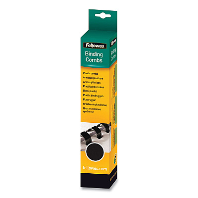 Fellowes Plastic Comb Bindings, 1/4" Diameter, 20 Sheet Capacity, White, 100/Pack (FEL52370)