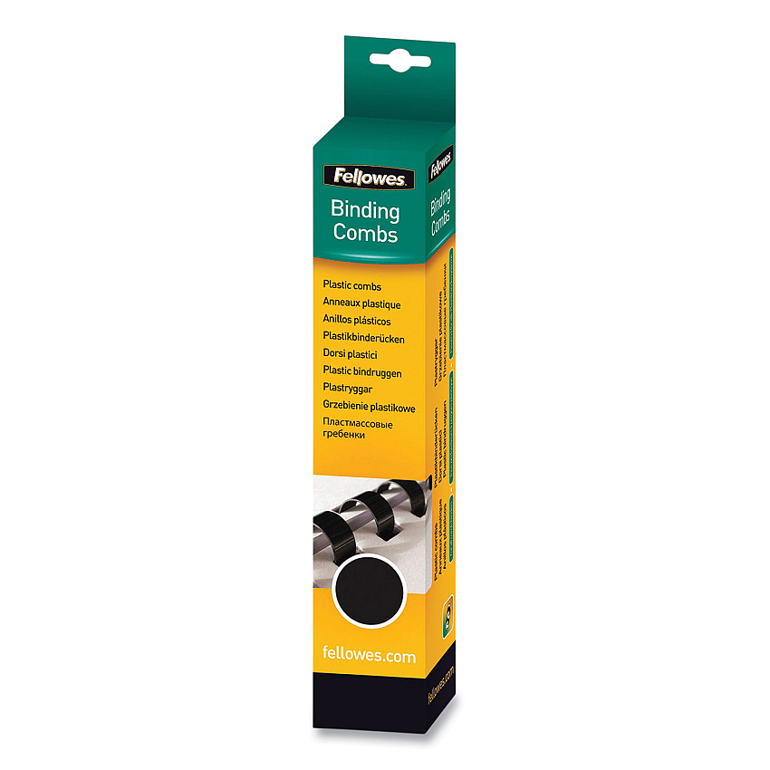 Fellowes Plastic Comb Bindings, 1/4" Diameter, 20 Sheet Capacity, White, 100/Pack (FEL52370)