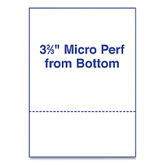 Alliance Rubber Rubber Rubber Perforated and Punched Laser Cut Sheets, Micro-Perforated 3.67" from Bottom, 24 lb Bond Weight, 8.5 x 11, White, 500/Ream (TST30044)