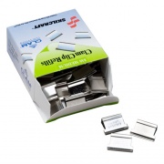 AbilityOne 7510013174228 SKILCRAFT Clam Clip Refill, Medium, Silver, 50/Box