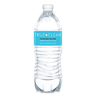 True Clear Purified Bottled Water, 16.9 oz Bottle, 24 Bottles/Carton, 84 Cartons/Pallet (TCLTRC05L24PLT)