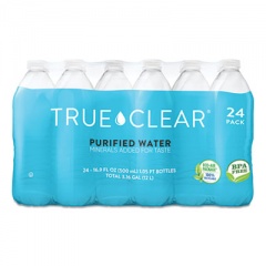 True Clear Purified Bottled Water, 16.9 oz Bottle, 24 Bottles/Carton, 84 Cartons/Pallet (TRC05L24PLT)