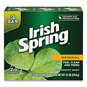 Irish Spring Bar Soap, Clean Fresh Scent, 3.75 oz, 3 Bars/Pack, 18 Packs/Carton (CPC14177)