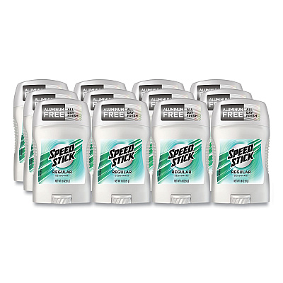 Speed Stick Deodorant, Regular Scent, 1.8 oz, White, 12/Carton (CPC94020)