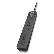 APC Essential SurgeArrest Surge Protector, 6 AC Outlets, 25 ft Cord, 1,080 J, Black (PE625)