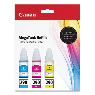 Canon 1596C005 (GI-290) Ink, Cyan/Magenta/Yellow, 3/Pack