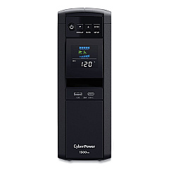 Cyberpower PFC Sinewave CP1500PFCLCD UPS Battery Backup, 12 Outlets, 1,500 VA, 1,030 J