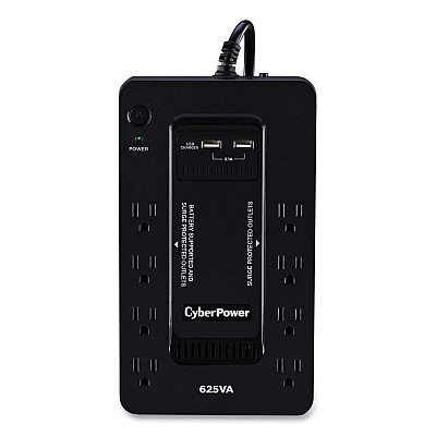 Cyberpower ST625U Standby UPS Battery Backup, 8 Outlets, 625 VA, 890 J