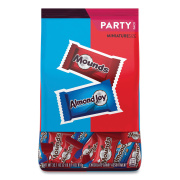 Hershey's Almond Joy and Mounds Chocolate Miniature Size Party Pack, 32.1 oz Bag, Approximately 63 Pieces (99981)