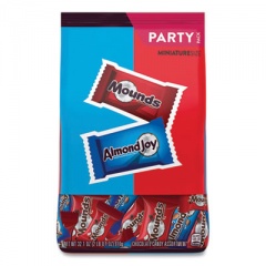 Hershey's Almond Joy and Mounds Chocolate Miniature Size Party Pack, 32.1 oz Bag, Approximately 63 Pieces (99981)